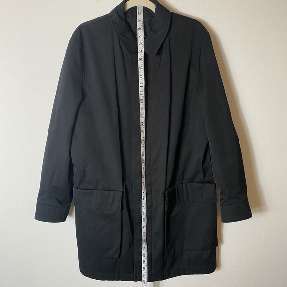 Strellson Men's Jacket Wooster Size‎ 50 Black Hidden Buttons Pockets Rain - Picture 4 of 16
